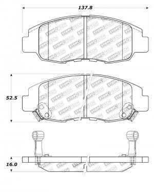 Honda Civic Brake Pads - Front - Stoptech - Street Touring - `96-`11