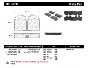 Porsche 911 Brake Pads - Front - Stoptech - ST-40 - 4 Piston - `91-`98