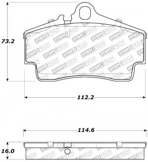 Porsche 911 Brake Pads - Rear - Stoptech - Sport - `98-`08