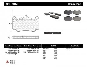 Porsche 911 Brake Pads - Stoptech - Sport - `99-`12