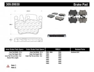 Porsche 911 Brake Pads - Stoptech - Sport - `02-`05