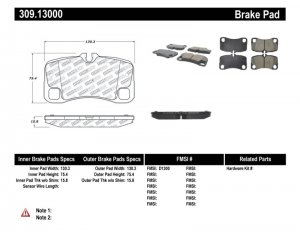 Porsche 911 Brake Pads - Stoptech - Sport - `07-`13