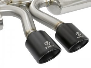 Honda Civic Performance Exhaust - Rear - aFe - Takeda 3in 304 SS Cat-Back Exhaust w/ Dual Center Black Tips - Black - 1.5L - `17-`20