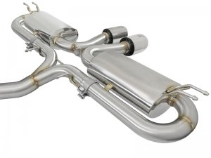 Honda Civic Performance Exhaust - Rear - aFe - Takeda Cat Back - Polished - 1.5L - `17-`20