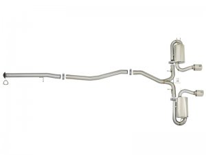 Honda Civic Performance Exhaust - Rear - aFe - Takeda Cat Back - Polished - 1.5L - `17-`20