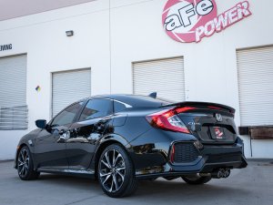 Honda Civic Performance Exhaust - aFe - Takeda 2.5in 304SS Cat-Back with Carbon Tips - 1.5L - `17-`20