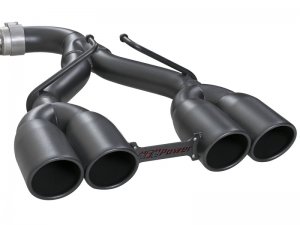 Jeep Wrangler JL Exhaust Cat Back - aFe - Rebel Series - Black - V6-3.6L - `18-`24