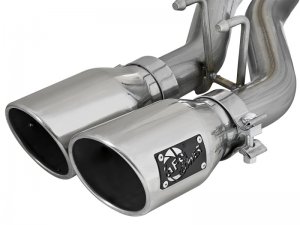 Jeep Wrangler JK Exhaust Cat Back - Rear - aFe - Rebel Series - Polished - V6 3.6/3.8L - `07-`18