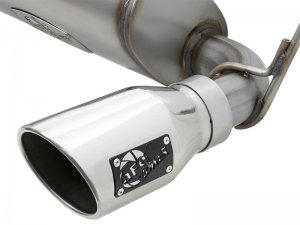 Jeep Wrangler JK Exhaust Cat Back - Rear - aFe - Rebel Series - Polished - V6 3.6L/3.8L - `07-`18