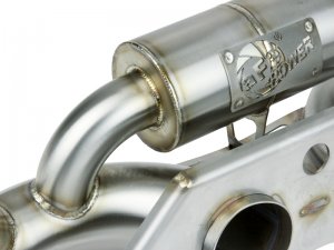 Porsche 911 Performance Exhaust - aFe - MACHForce XP 304 Stainless Secondary Muffler Delete Pipe - 3.8L/4.0L - `14-`19