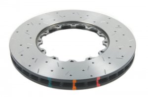 Porsche 911 Brake Rotor (1) - Front - DBA - 5000 Series Drilled & Slotted - `99-`06