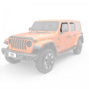 Jeep Wrangler JL In-Channel Window Visors Set (4) - Front + Rear - EGR - SlimLine - Dark Smoke - 2018