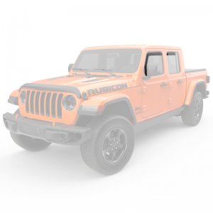 Jeep Wrangler JL In-Channel Window Visors Set (4) - Front + Rear - EGR - SlimLine - Dark Smoke - 2018