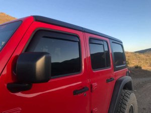 Jeep Wrangler JL Window Visors Set - Front + Rear - EGR - In-Channel - Matte Black - 2018