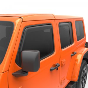 Jeep Wrangler JL Window Visors Set - Front + Rear - EGR - In-Channel - Matte Black - 2018
