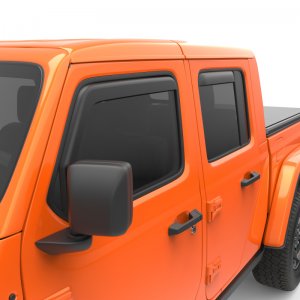 Jeep Wrangler JL Window Visors Set - Front + Rear - EGR - In-Channel - Matte Black - 2018