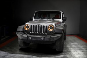 Jeep Wrangler JK Projector Headlights - ORACLE Lighting - Oculus 7in Switchback Bi-LED - `07-`18