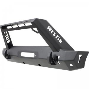 Jeep Wrangler JL Stubby Front Bumper - Front - Westin - LED Light Bar Mount - Textured Black - `18-`19