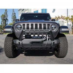 Jeep Wrangler JL Stubby Front Bumper - Front - Westin - LED Light Bar Mount - Textured Black - `18-`19