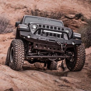 Jeep Wrangler JL Full Width Front Bumper - Front - Westin - WJ2 - Textured Black - `18-`19