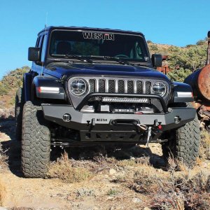 Jeep Wrangler JL Full Width Front Bumper - Front - Westin - WJ2 - Textured Black - `18-`19