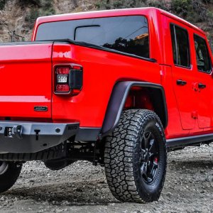 Jeep Gladiator Tube Fenders - Rear - Westin - Snyper - Textured Black - 2020+