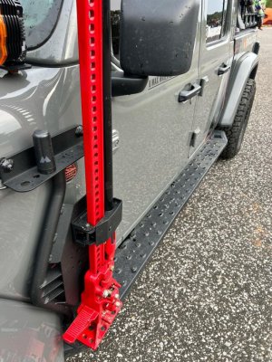 Jeep Gladiator Jack Mount - Front Driver Side - Go Rhino - Hi-Lift Jack - Textured Black - `18-`24