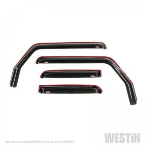 Jeep Wrangler JL Wind Deflector - Side - Westin - In-Channel - Smoke - `18-`23