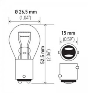 Porsche 911 Miniature Bulb - Hella - Standard Series Incandescent - `05-`08