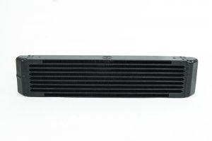 Porsche 911 Oil Cooler - Front - CSF - CSF #8201 Universal Dual-Pass - Satin Black - 1973