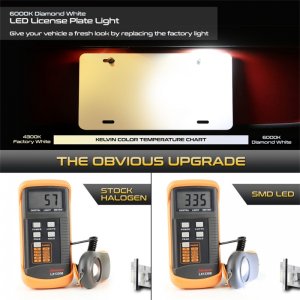 Honda Civic License Plate Bulbs - SPYDER - XTune License Plate Bulb Assembly - White 5500K - `01-`15