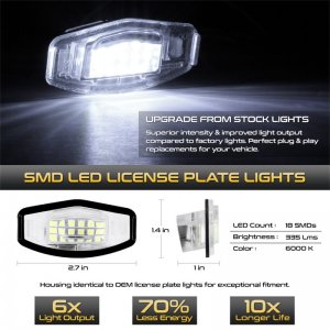 Honda Civic License Plate Bulbs - SPYDER - XTune License Plate Bulb Assembly - White 5500K - `01-`15