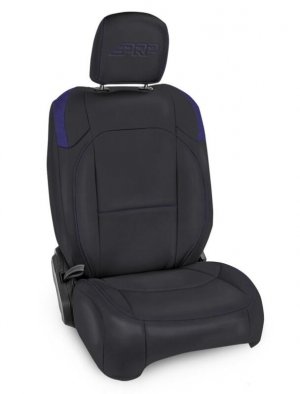 Jeep Gladiator Front Seat Covers - PRP Seats - With Molle Back (Pair) - Black/Purple - 2020+
