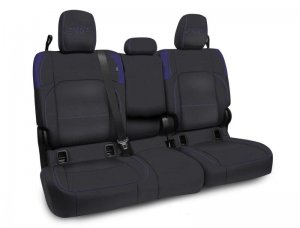 Jeep Gladiator Rear Seat Covers - PRP Seats - With Armrest - Black/Purple - 2020