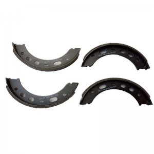 Porsche 911 Autospecialty Parking Brake Shoes - Rear - PowerStop - Precision Cam Ground - Black - `05-`10