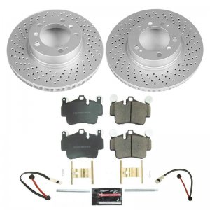 Porsche 911 Brake Kit - Front - PowerStop - Geomet Coated Rotors + Carbon-Fiber Ceramic Pads - `06-`08