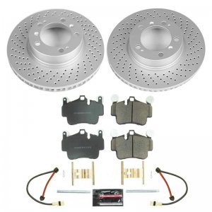 Porsche 911 Brake Kit - Front - PowerStop - Geomet Coated Rotors + Z23 Carbon-Fiber Ceramic Pads - 2005
