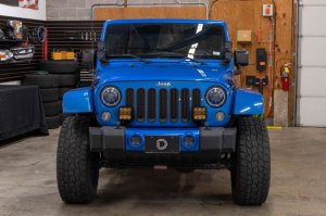 Jeep Wrangler JK LED Pod Light Kit - Bumper - Diode Dynamics - Pro Driving - Yellow - `07-`18