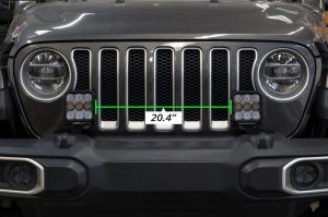 Jeep Wrangler JL LED Pod Light Kit - Bumper - Diode Dynamics - Pro Driving - Yellow - `18-`21