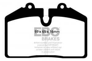 Porsche 911 Brake Pads - Front - EBC - Redstuff - Ceramic - 3.6L - `92-`93