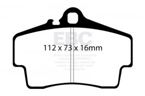 Porsche 911 Brake Pads - Rear - EBC - Redstuff - 3.4L - `98-`05