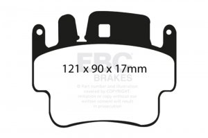 Porsche 911 Brake Pads - Front - EBC - Redstuff - 3.4L - `98-`05