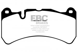Subaru WRX STI Brake Pads - Front - EBC - Redstuff 