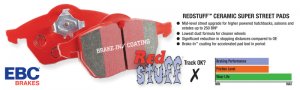 Subaru WRX STI Brake Pads - Front - EBC - Redstuff 