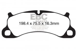 Porsche 911 Brake Pads - Front - EBC - Redstuff - 3.8L - `12-`15