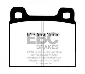 Porsche 911 Brake Pads - Front - EBC - Yellowstuff - 2.0 - `64-`69