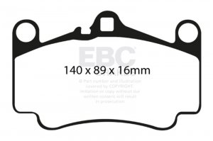 Porsche 911 Brake Pads - Front - EBC - Yellowstuff - 3.6L - `03-`05