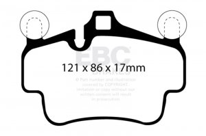Porsche 911 Brake Pads - Front - EBC - Yellowstuff - 3.6L - `07-`08