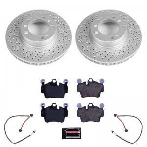 Porsche 911 Brake Kit - Front - PowerStop - Genuine Geomet Coated Rotors + ECE-R90 Certified Pads + Hardware - `06-`08