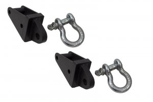 Jeep Wrangler JK D-Ring Frame Mounts - Rear - Fishbone Offroad - Black - `07-`18